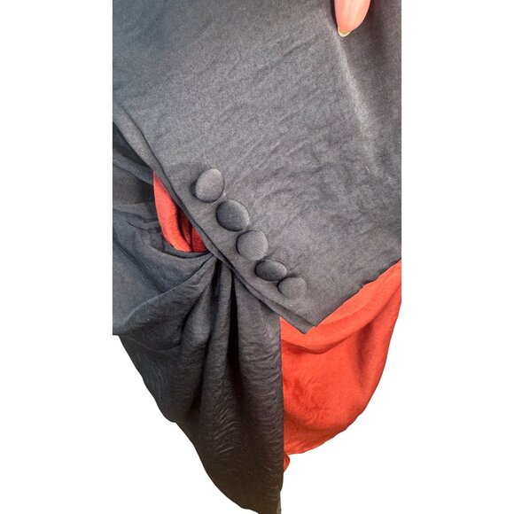 2/$30 NWT Choosy Size 12 Two-Tone Twist Front  Dress Black & Terra Cotta - Picture 13 of 16